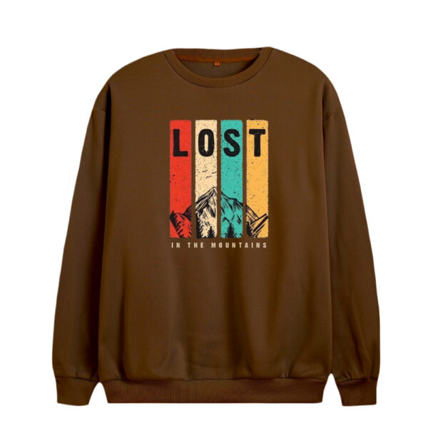 سویشرت زنانه مدل lost رنگ شکلاتی