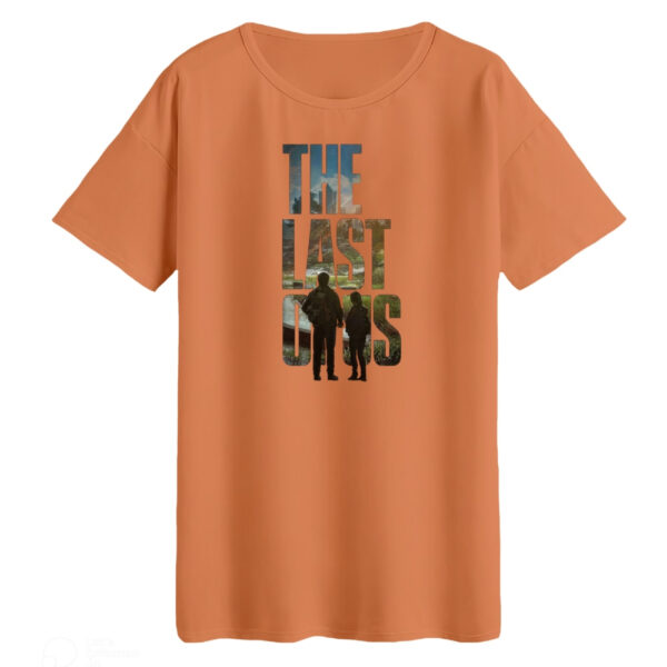 تی‌شرت لانگ آستین کوتاه زنانه مدل LAST OF US رنگ گلبهی