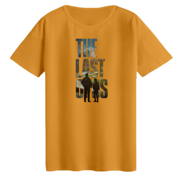 تی‌شرت لانگ آستین کوتاه زنانه مدل LAST OF US رنگ پرتقالی