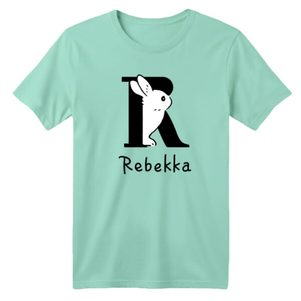 تی شرت آستین کوتاه بچگانه مدل خرگوش کد ۱۶ رنگ سبز روشن