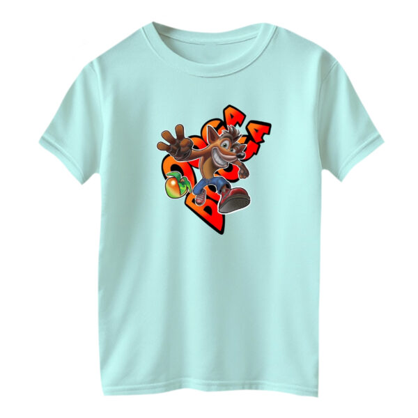 تی شرت آستین کوتاه بچگانه مدل کراش کد 2 رنگ آبی روشن