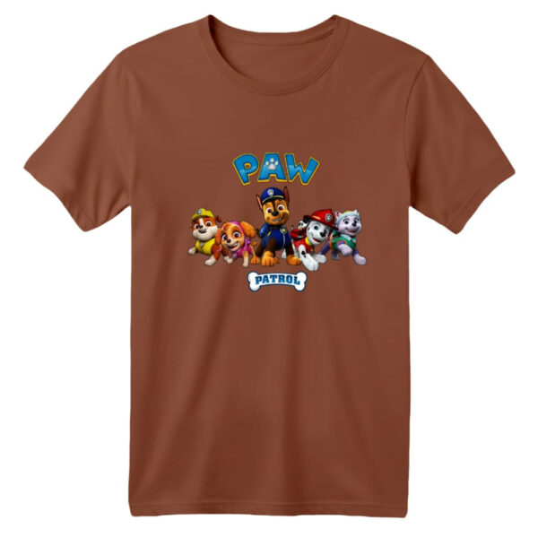 تی شرت آستین کوتاه بچگانه مدل سگ نگهبان کد ۷ رنگ موکایی