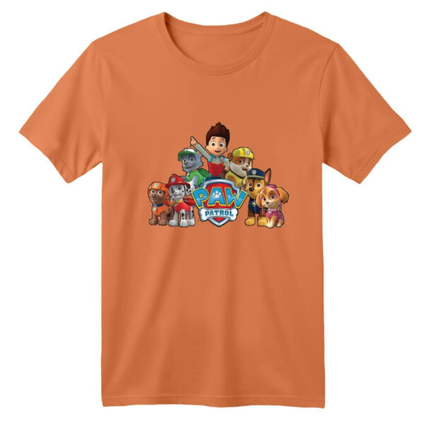 تی شرت آستین کوتاه بچگانه مدل سگ نگهبان کد ۸ رنگ گلبهی