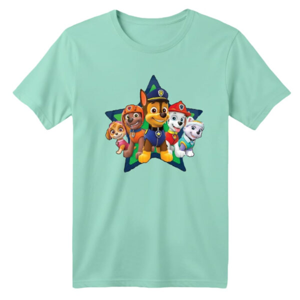 تی شرت آستین کوتاه بچگانه مدل سگ نگهبان کد 12 رنگ سبز