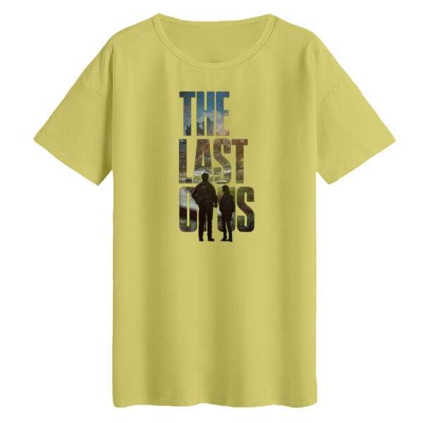 تی‌شرت لانگ آستین کوتاه زنانه مدل LAST OF US رنگ لیمویی