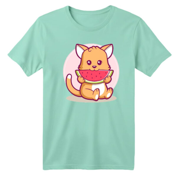 تی شرت آستین کوتاه بچگانه مدل سگ یلدایی کد 1 رنگ سبز