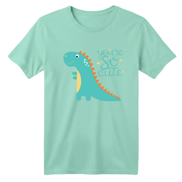 تی شرت آستین کوتاه بچگانه مدل دایناسور کد ۳۲ رنگ سبز روشن