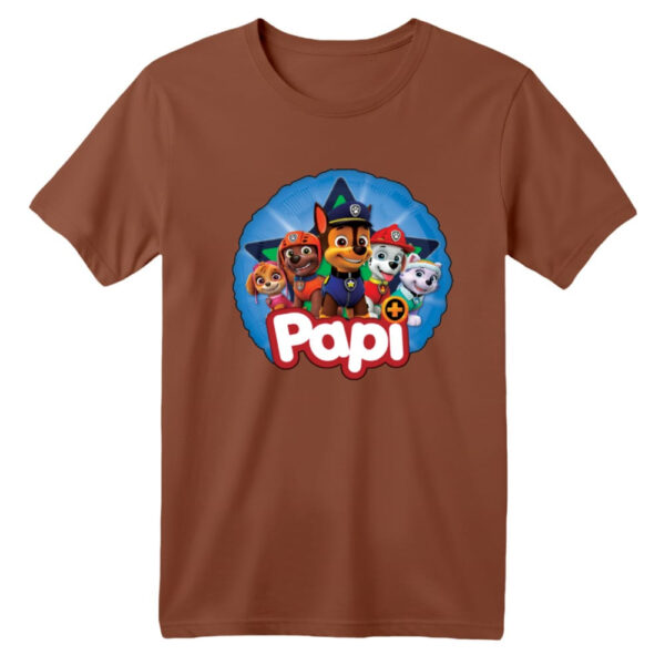 تی شرت آستین کوتاه بچگانه مدل سگ نگهبان کد ۶ رنگ موکایی