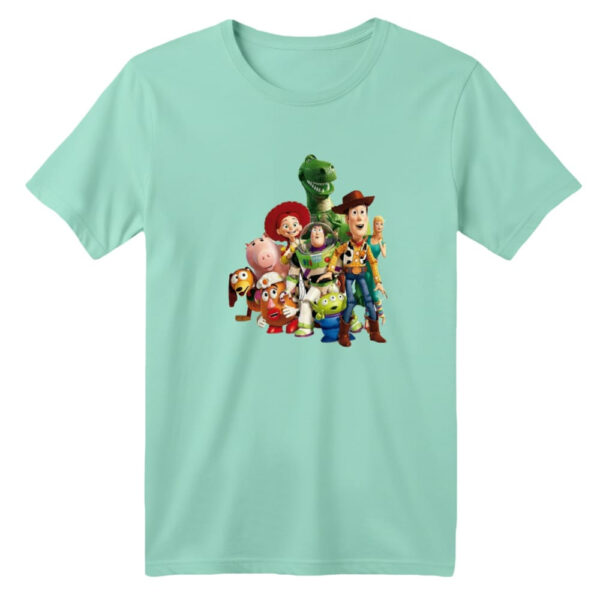 تی شرت آستین کوتاه بچگانه مدل داستان اسباب بازی رنگ سبز روشن