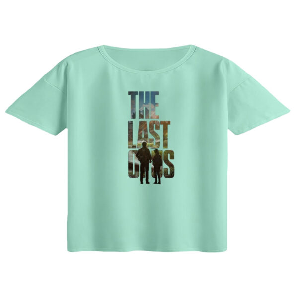 کراپ تی‌شرت آستین کوتاه زنانه مدل LAST OF US رنگ سبز روشن