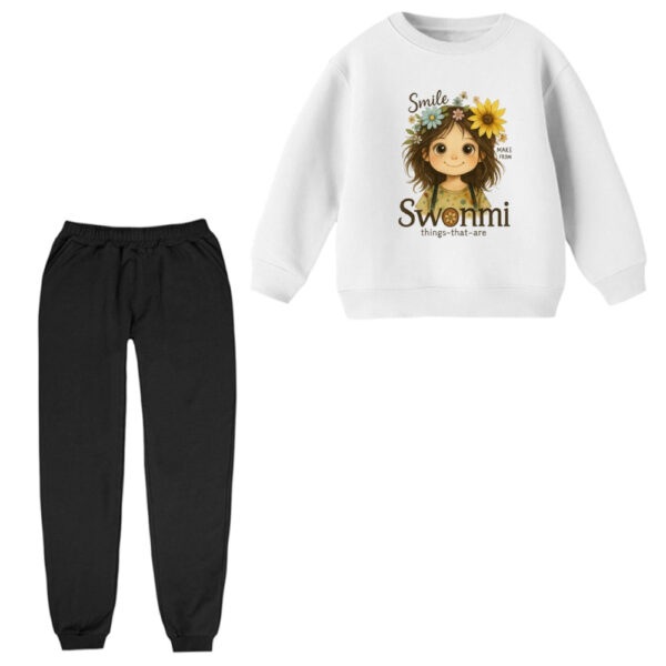 ست سویشرت و شلوار راحتی بچگانه مدل دخترک کد 04