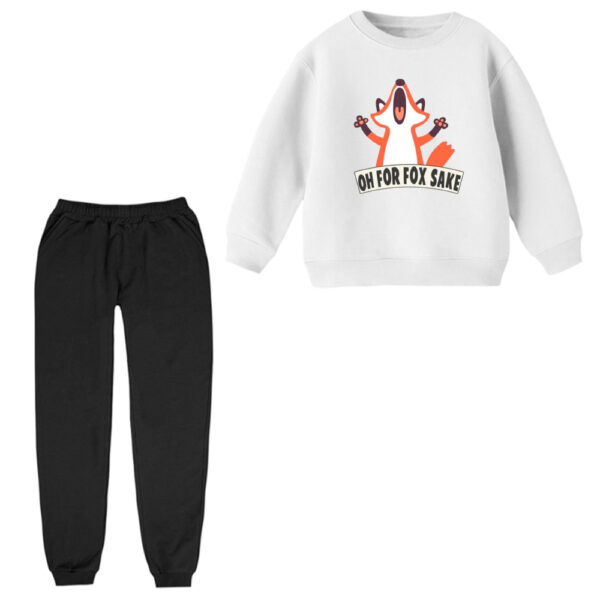 ست سویشرت آستین بلند و شلوار راحتی بچگانه مدل روباه فریاد