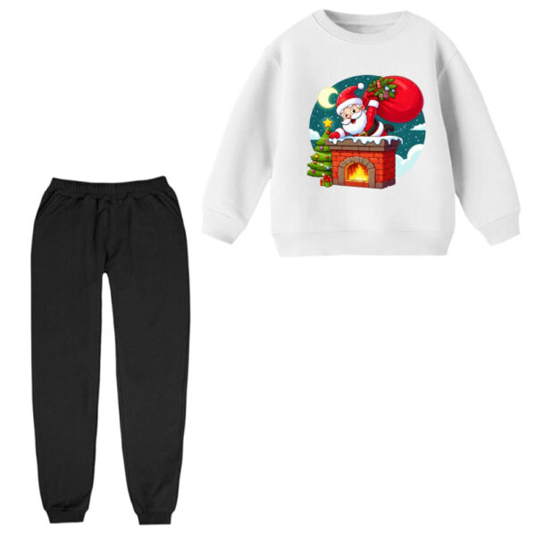 ست سویشرت و شلوار راحتی بچگانه مدل کریسمس کد 02