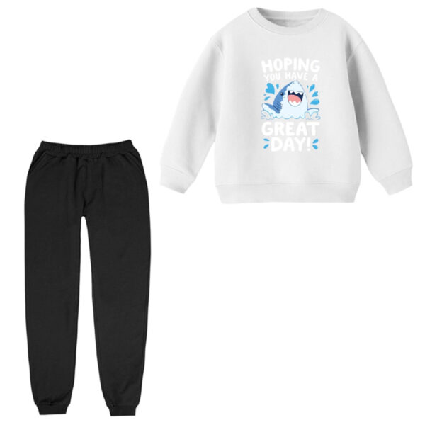 ست سویشرت و شلوار راحتی بچگانه مدل کوسه آبی