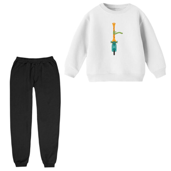 ست سویشرت آستین بلند و شلوار راحتی بچگانه مدل زرافه کد 28