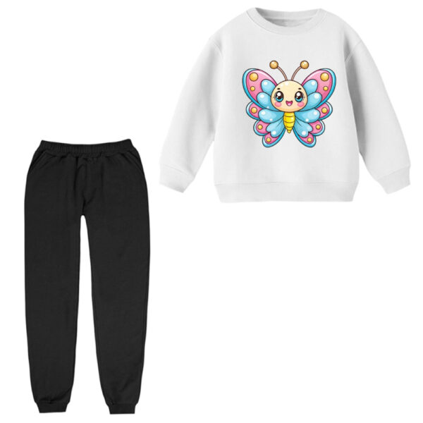 ست سویشرت و شلوار راحتی بچگانه مدل پروانه