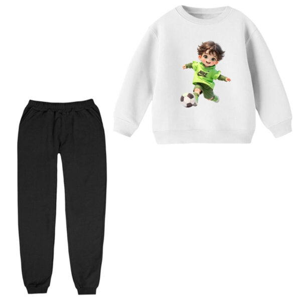 ست سویشرت و شلوار راحتی بچگانه مدل پسرک فوتبالی