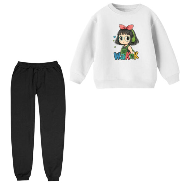 ست سویشرت و شلوار راحتی بچگانه مدل دخترک هدفون