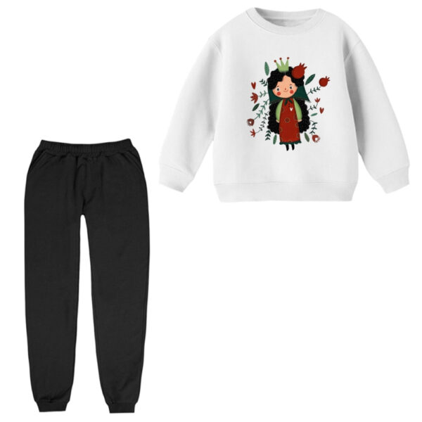 ست سویشرت و شلوار راحتی بچگانه مدل یلدایی 005