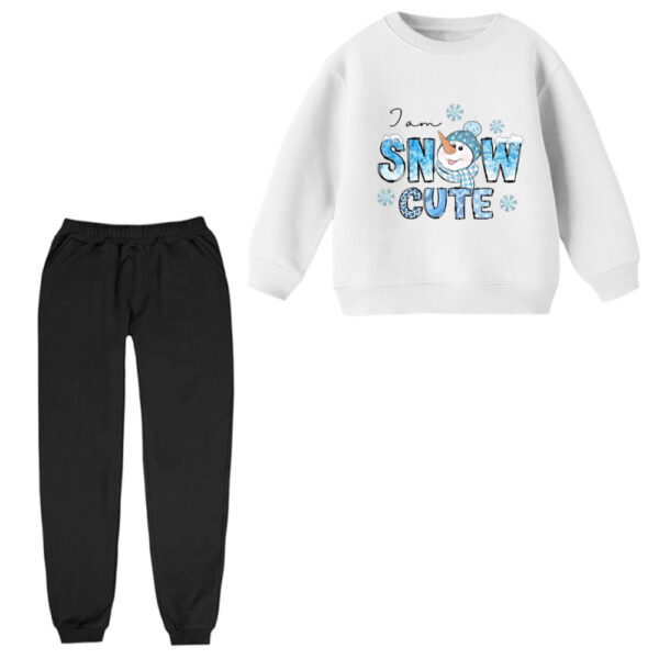 ست سویشرت و شلوار راحتی بچگانه مدل برفی