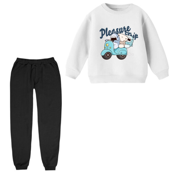 ست سویشرت و شلوار راحتی بچگانه مدل سفر سه تایی