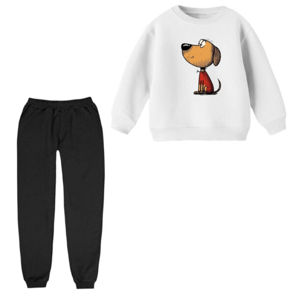 ست سویشرت آستین بلند و شلوار راحتی بچگانه مدل سگ کوچولو