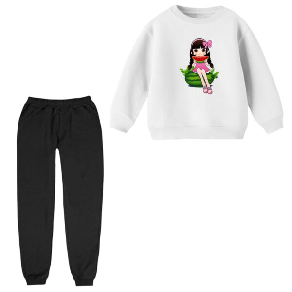 ست سویشرت و شلوار راحتی بچگانه مدل دخترک یلدایی کد  28