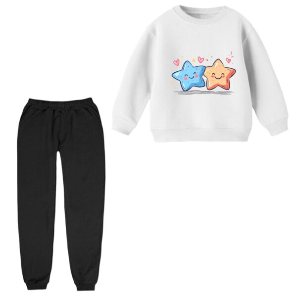 ست سویشرت و شلوار راحتی بچگانه مدل دو ستاره