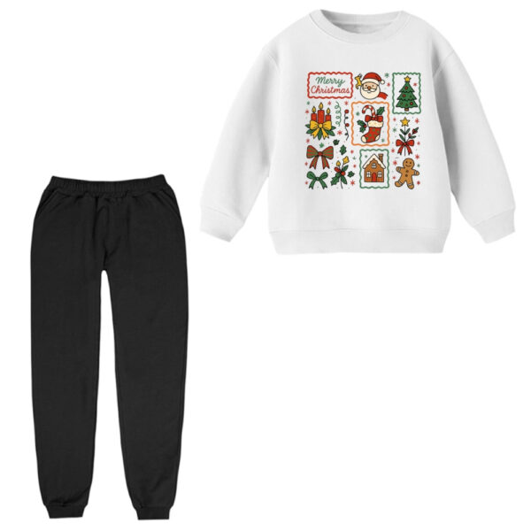 ست سویشرت و شلوار راحتی بچگانه مدل کریسمسی 003