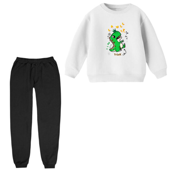 ست سویشرت و شلوار راحتی بچگانه مدل دایناسور کد 38