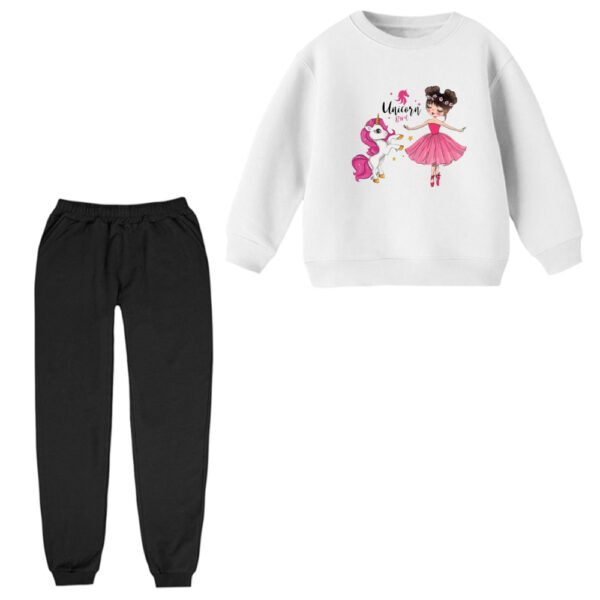 ست سویشرت و شلوار راحتی بچگانه مدل یونیکورن کد ۹