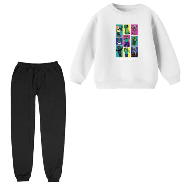 ست سویشرت و شلوار راحتی بچگانه مدل ماینکرفت کد 21