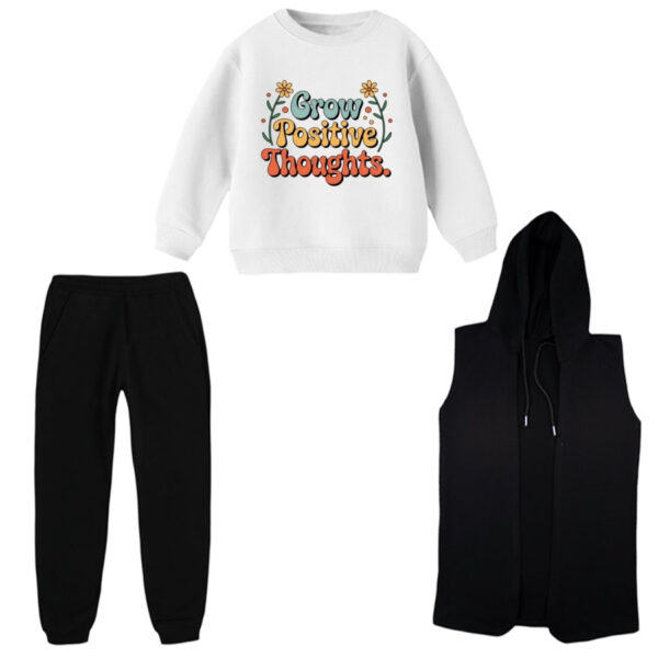 ست 3 تکه لباس راحتی بچگانه مدل رشد مثبت