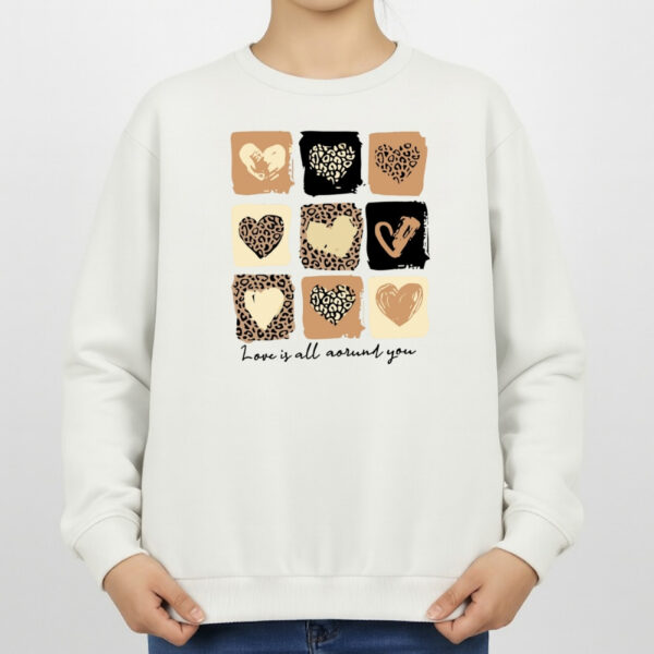 سویشرت زنانه مدل قلب پلنگی کد v3