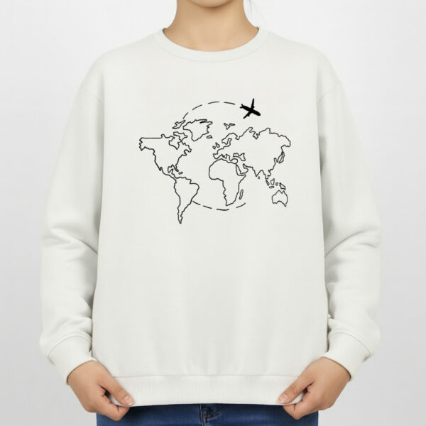 سویشرت زنانه مدل نقشه جهان کد v1