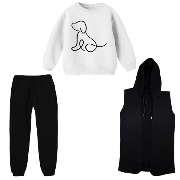 ست 3 تکه لباس راحتی بچگانه مدل هاپو