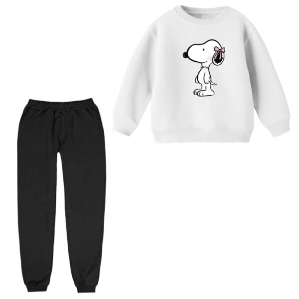 ست سویشرت و شلوار راحتی بچگانه مدل اسنوپی پاپیون