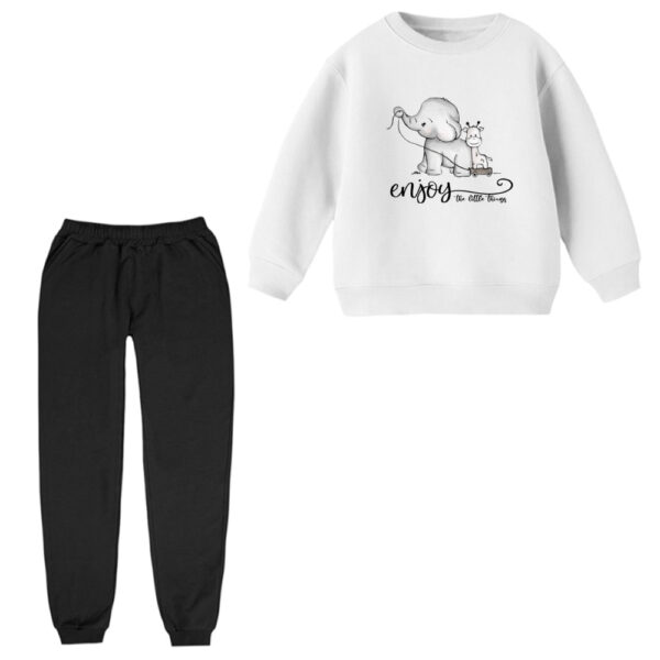 ست سویشرت و شلوار راحتی بچگانه مدل فیل و زرافه