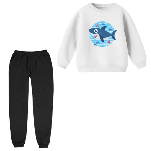 ست سویشرت و شلوار راحتی بچگانه مدل کوسه کد ۱۱