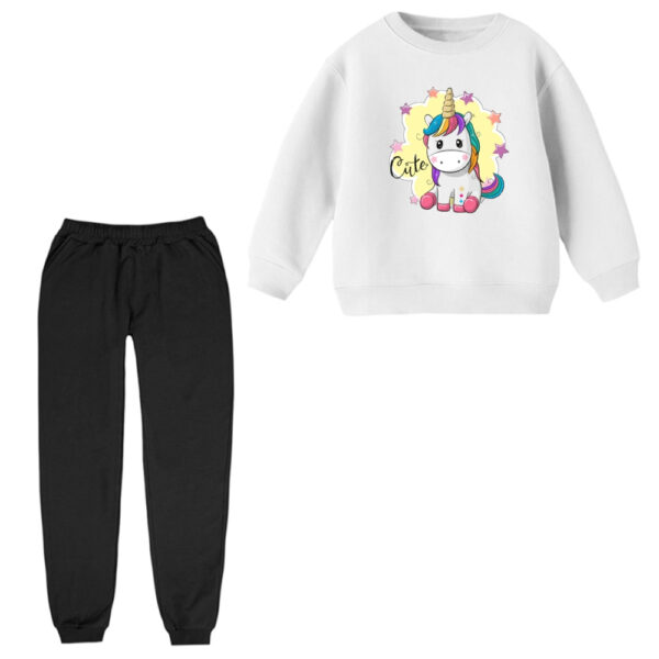 ست سویشرت و شلوار راحتی بچگانه مدل یونیکورن کد ۳۹