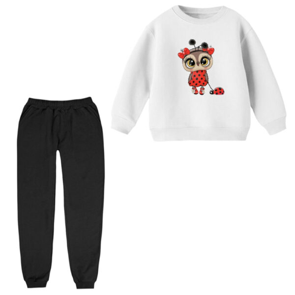 ست سویشرت و شلوار راحتی بچگانه مدل جغد کد ۱