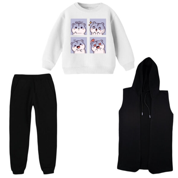 ست 3 تکه لباس راحتی بچگانه مدل پیشی