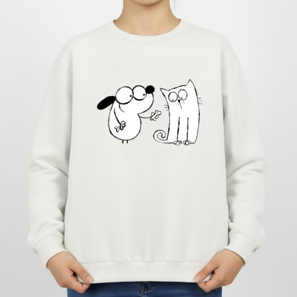 سویشرت زنانه مدل سگ و گربه کد v12