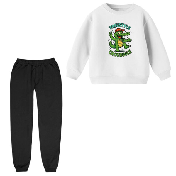 ست سویشرت و شلوار راحتی بچگانه مدل کروکدیل خوشحال