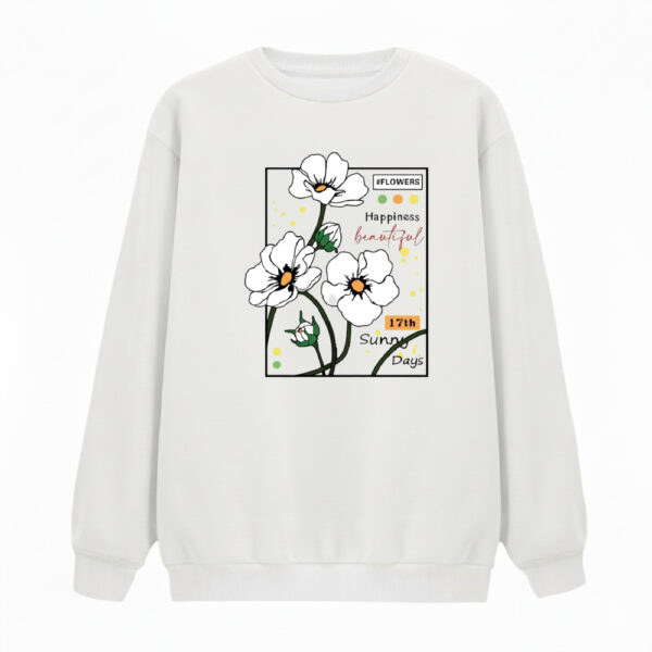 سویشرت زنانه مدل گل کد v9