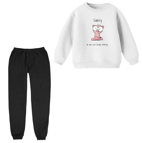 ست سویشرت و شلوار راحتی بچگانه مدل خوک بامزه