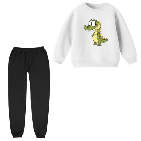 ست سویشرت و شلوار راحتی بچگانه مدل تمساح بامزه