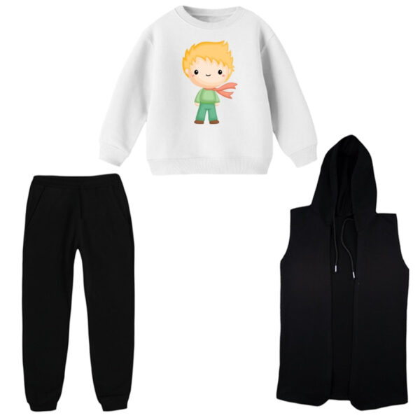 ست 3 تکه لباس راحتی بچگانه مدل شازده کوچولو کد 2