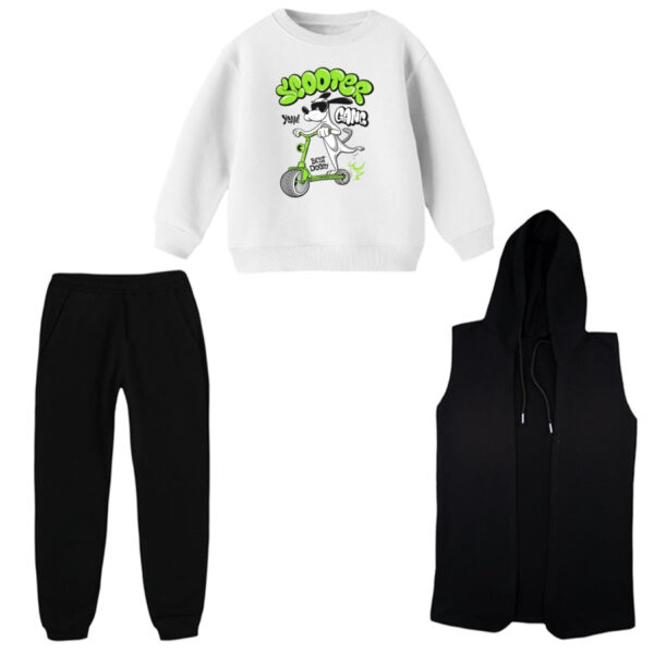 ست 3 تکه لباس راحتی بچگانه مدل هاپو اسکیتی