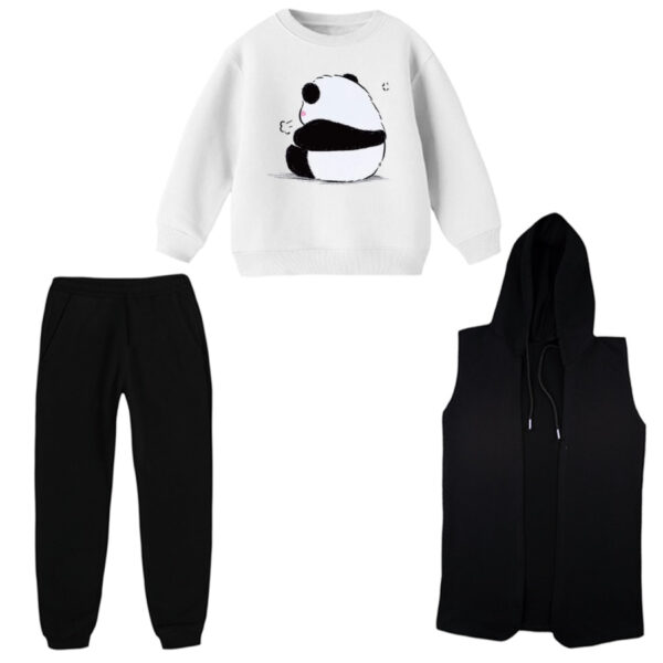 ست 3 تکه لباس راحتی بچگانه مدل پاندا کد 2